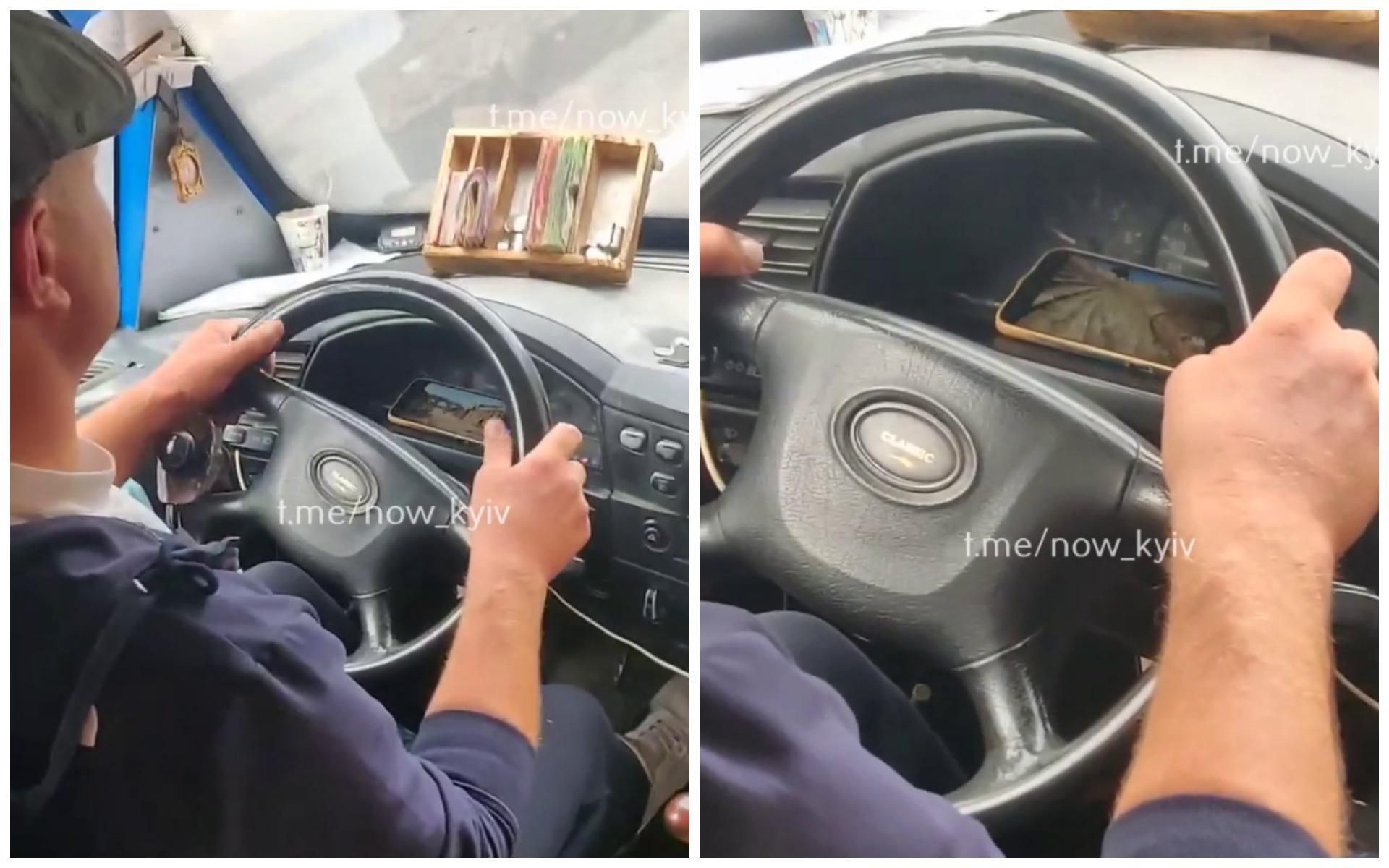 Водитель киевской маршрутки смотрит YouTube во время движения: видео момента Водитель киевской маршрутки смотрит YouTube во время движения: видео момента