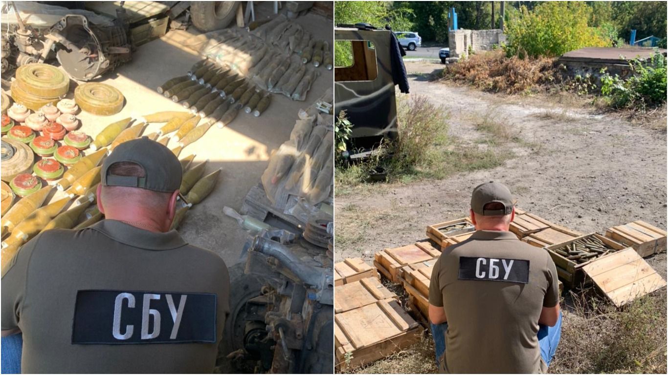 СБУ ліквідувала одразу 3 арсенали зброї бойовиків на Донбасі: фото боєприпасів - Україна новини - 24 Канал