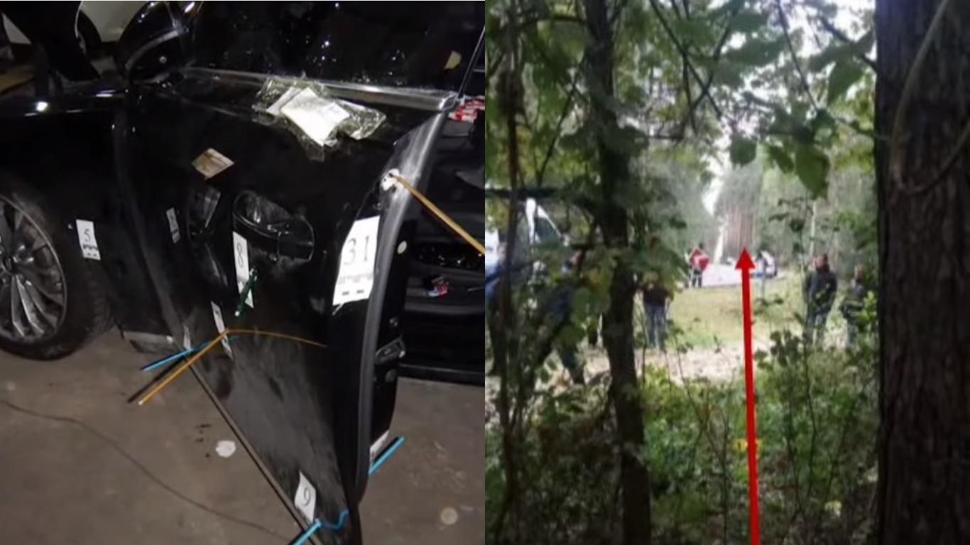 В МВД показали новые фото обстрелянного авто Шефира и позицию киллера