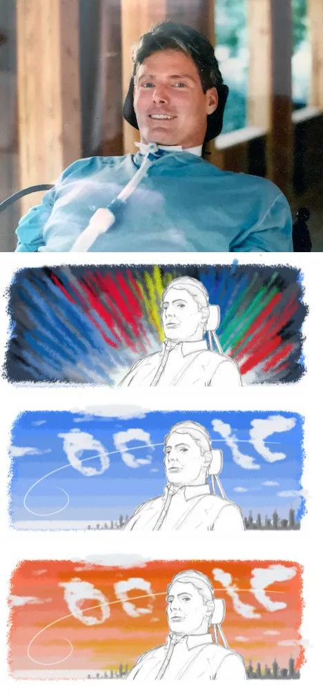 Крстофер Рів, Google, дудл, актор, кіно, супермен Крстофер Рів, Google, дудл, актор, кіно, супермен