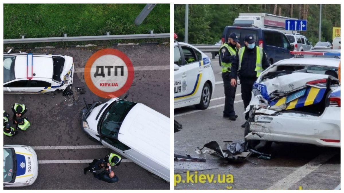 Під Києвом п'яний водій влетів у новеньке авто поліції: патрульного аж відкинуло - Київ