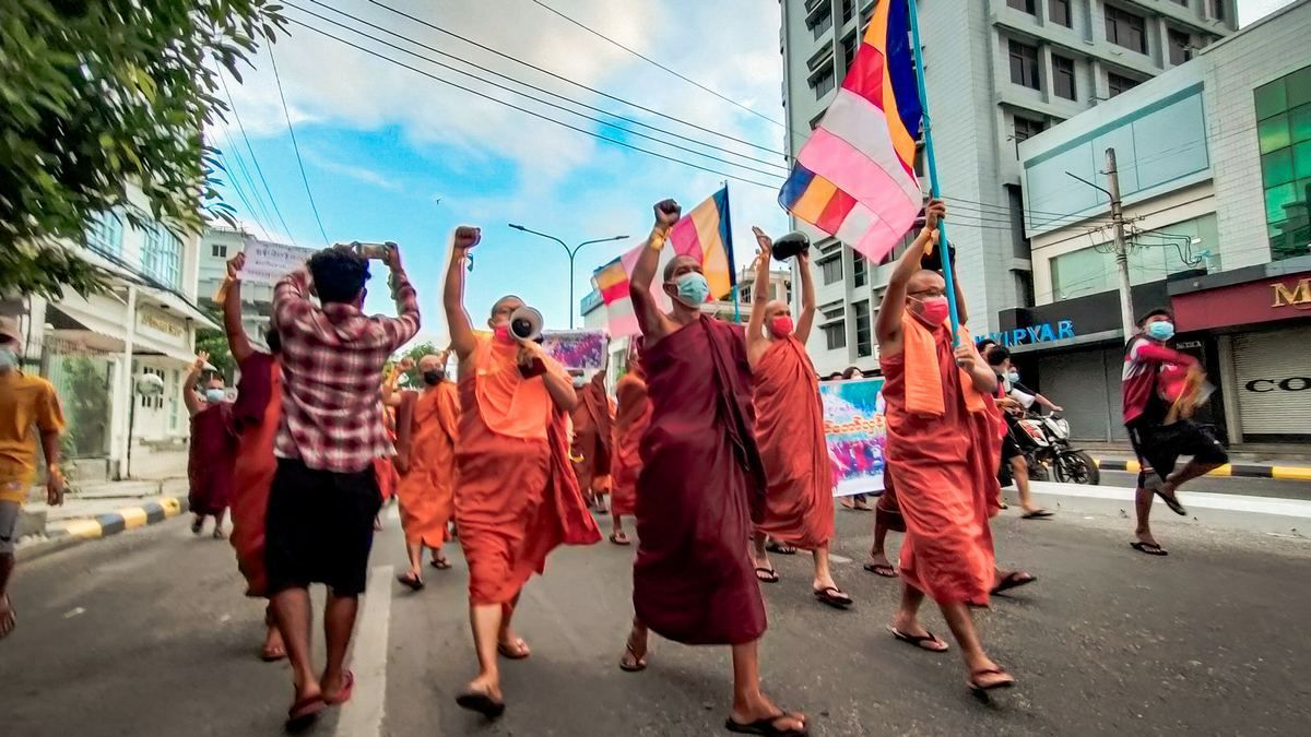 У М'янмі на протест вийшли буддійські ченці: вони озвучили свої вимоги - 24 Канал