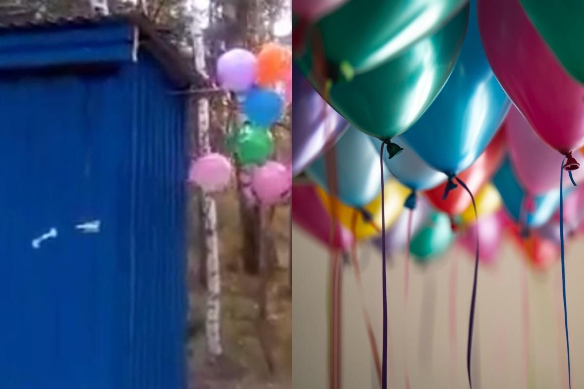 З повітряними кульками та плакатом: у Росії урочисто відкрили дерев'яний вуличний туалет - Росія новини - 24 Канал З повітряними кульками та плакатом: у Росії урочисто відкрили дерев'яний вуличний туалет - Росія новини - 24 Канал