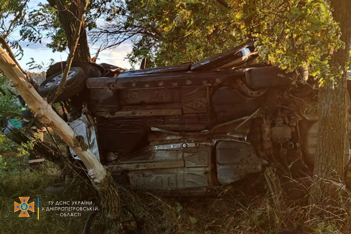 Автівку зім'яло після зіткнення з деревом: смертельна ДТП на Дніпропетровщині - Свіжі новини Дніпра - 24 Канал
