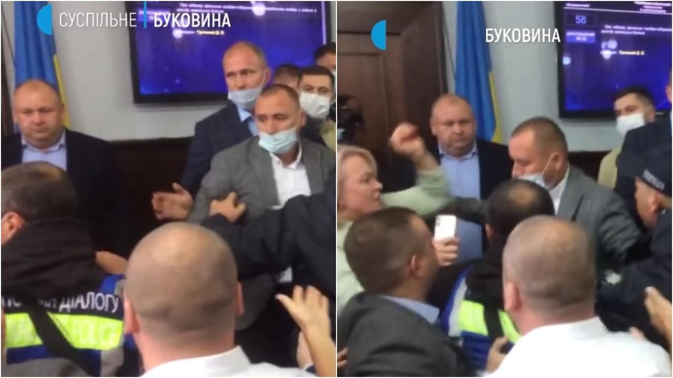 В Черновицком горсовете снова произошла драка: эпическое видео В Черновицком горсовете снова произошла драка: эпическое видео