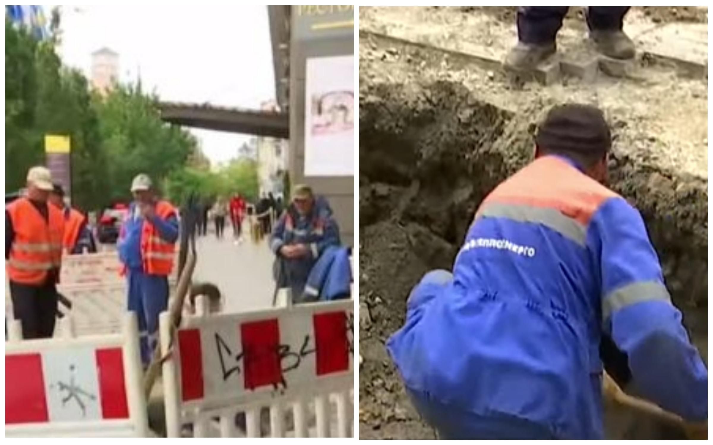 На Софійській площі в Києві прорвало трубу - Новини Київ - Київ На Софійській площі в Києві прорвало трубу - Новини Київ - Київ