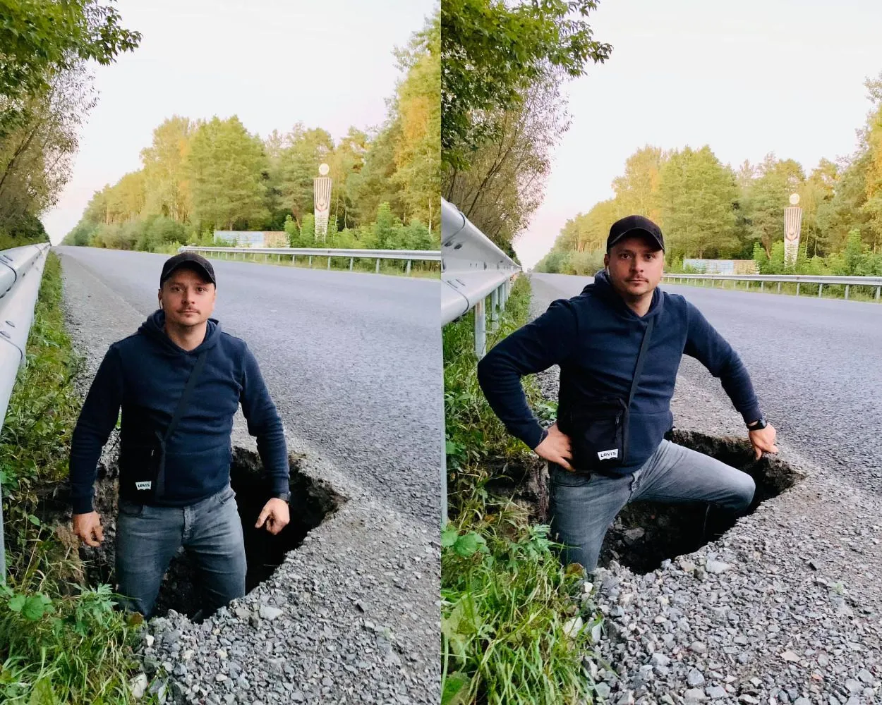 На Львівщині утворилося півметрове провалля на відремонтованій трасі На Львівщині утворилося півметрове провалля на відремонтованій трасі