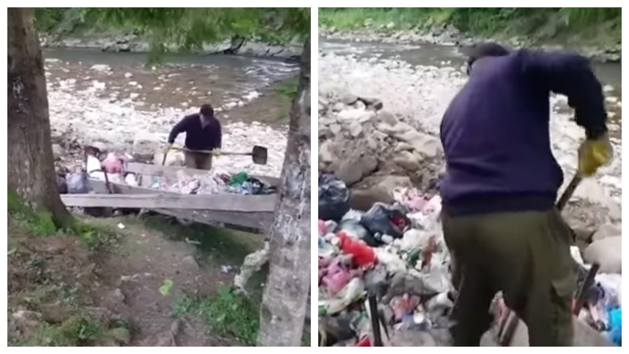 "Мені наказали": чоловік скинув із воза сміття просто в річку біля Синевиру - Україна новини - 24 Канал
