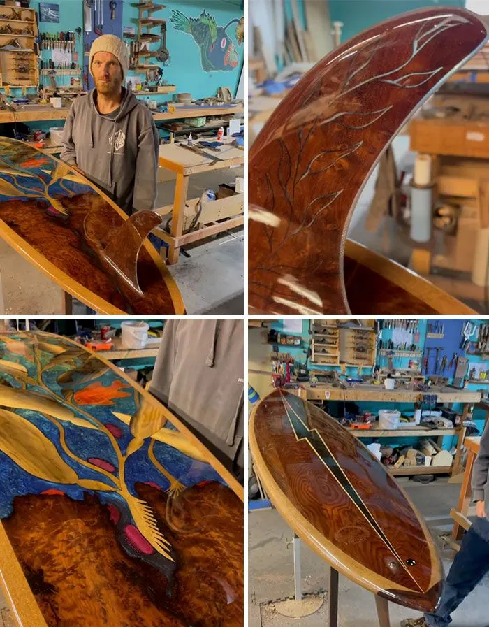 Просто неймовірна дерев'яна дошка для серфінгу Просто неймовірна дерев'яна дошка для серфінгу