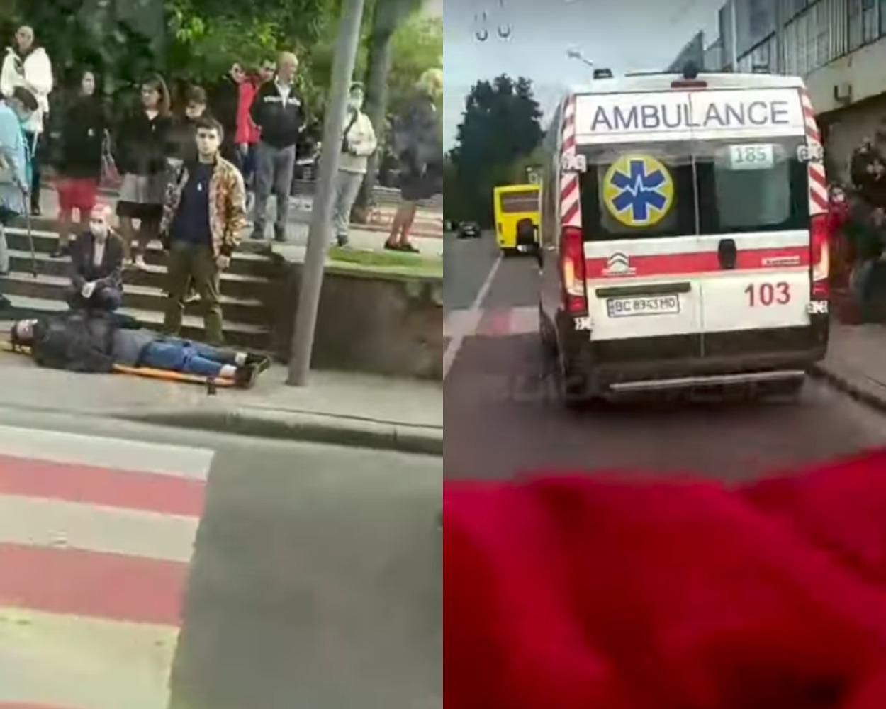 В центре Львова девушка потеряла сознание после вакцинации: видео с места происшествия