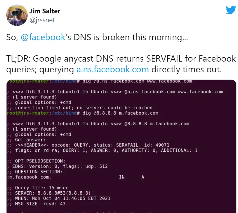 Збій у фейсбуці Збій у фейсбуці