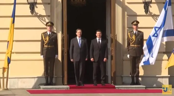 Зустріч Володимира Зеленського та Іцхака Герцоґа, президенти України та Ізраїлю зустрілися в Києві