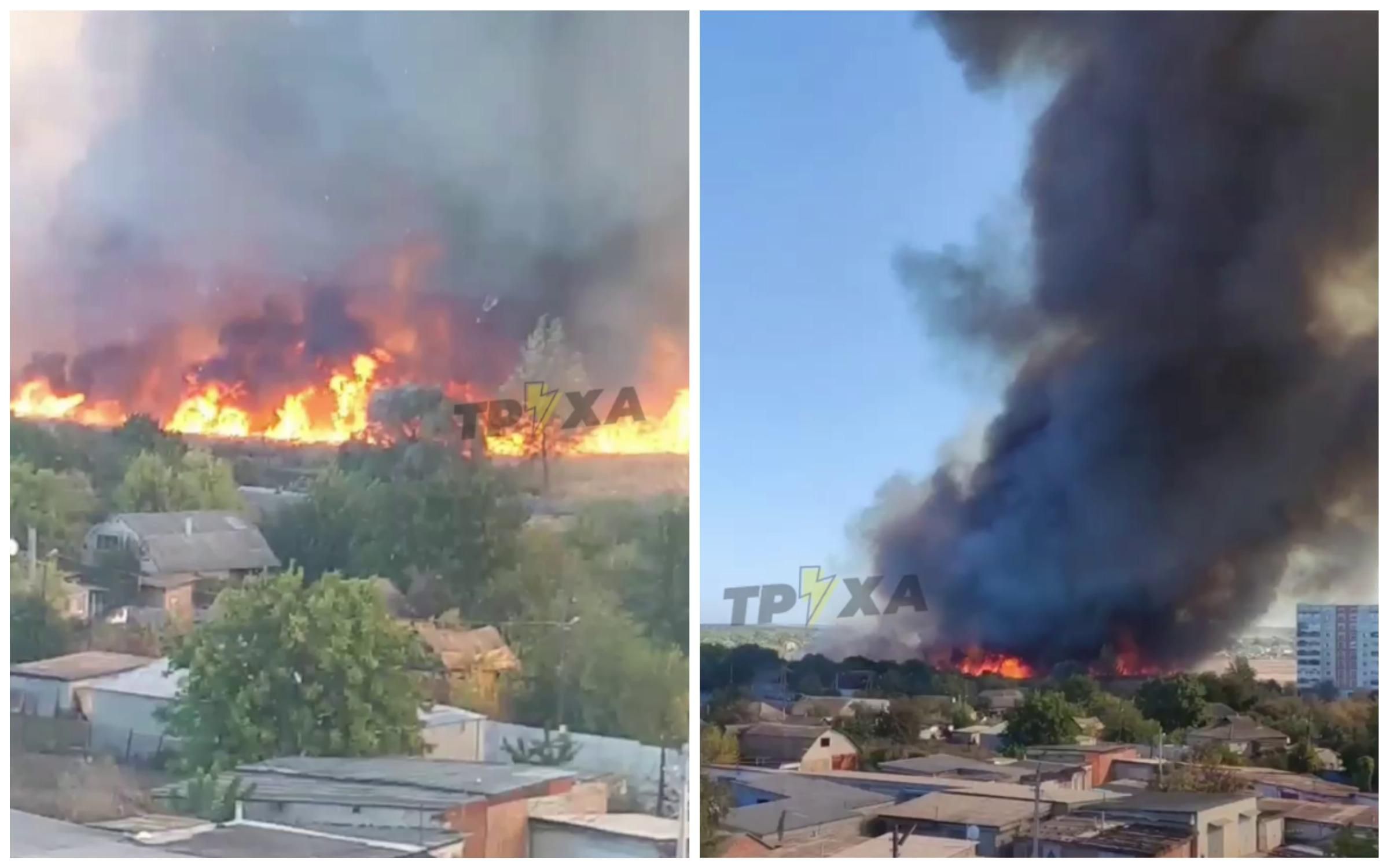 У Балаклії спалахнула масштабна пожежа: відео з місця - Україна новини - 24 Канал
