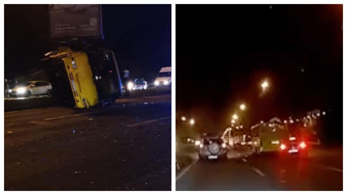 Легковушка на большой скорости врезалась в маршрутку: страшная авария в Киеве попала на видео - Новости Киев - Киев
