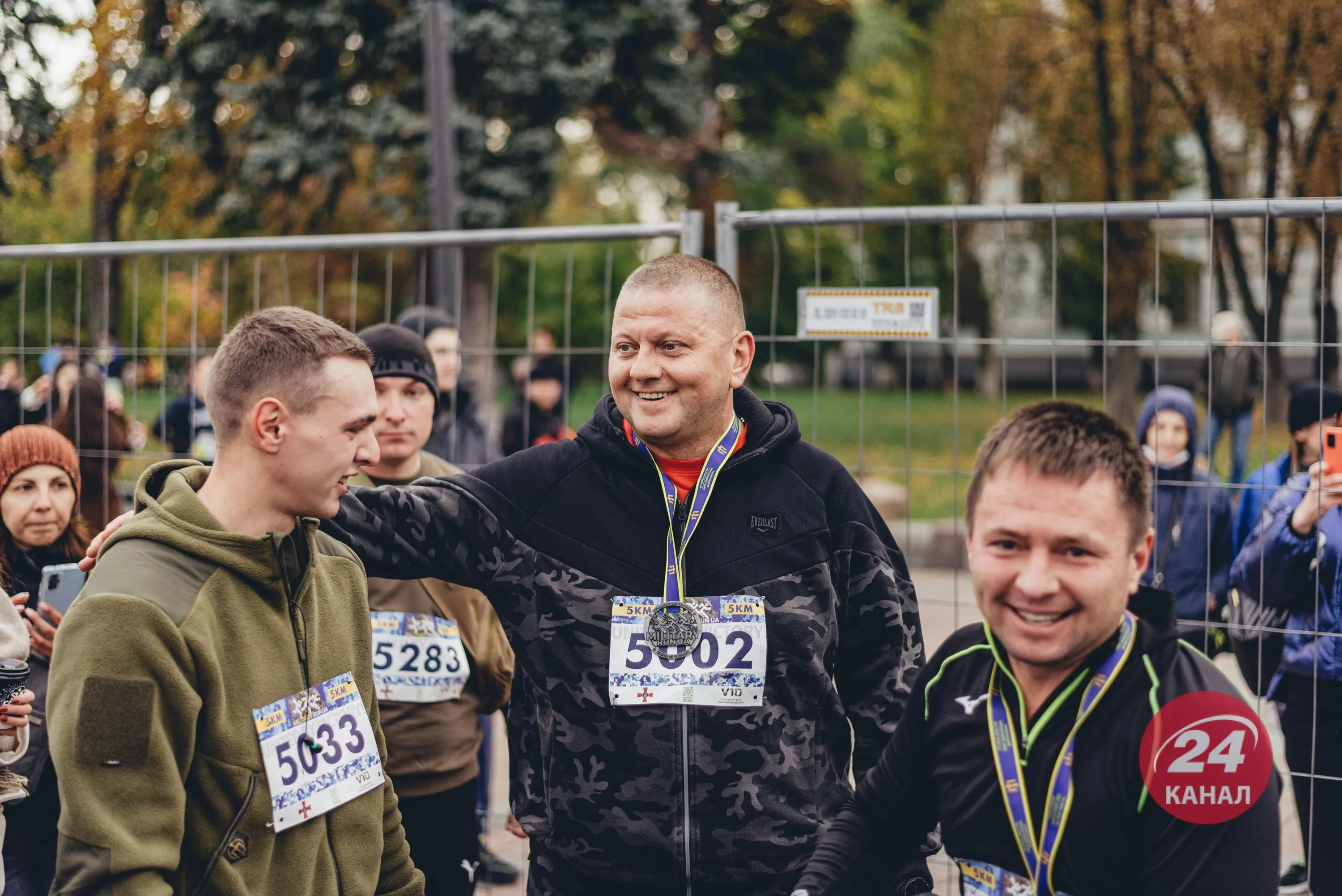 Залужний на військовому забігу Залужний на військовому забігу