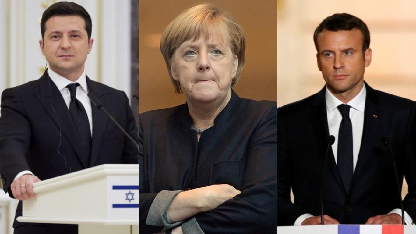 Зеленський обговорив з Меркель і Макроном підготовку нового нормандського саміту - Україна новини - 24 Канал