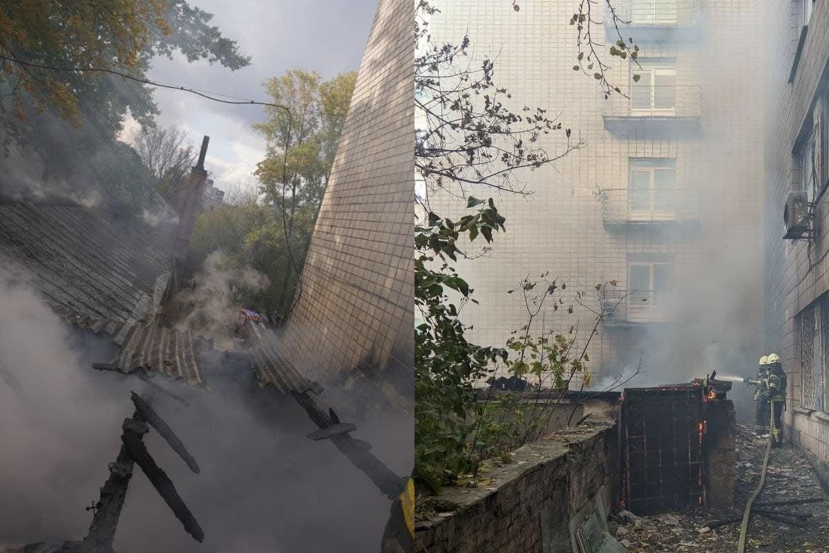 У Києві спалахнула пожежа на території інституту урології - Новини Києва - Київ