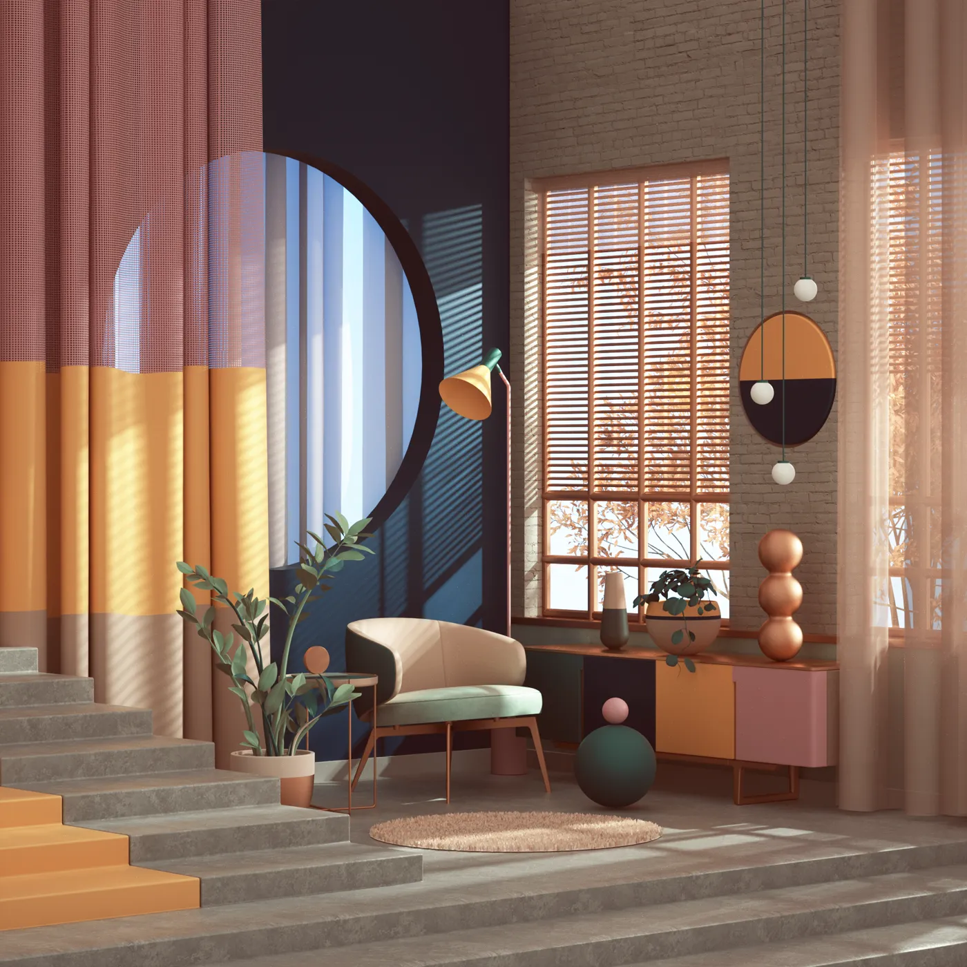 Трендовый прием color block в интерьере Трендовый прием color block в интерьере