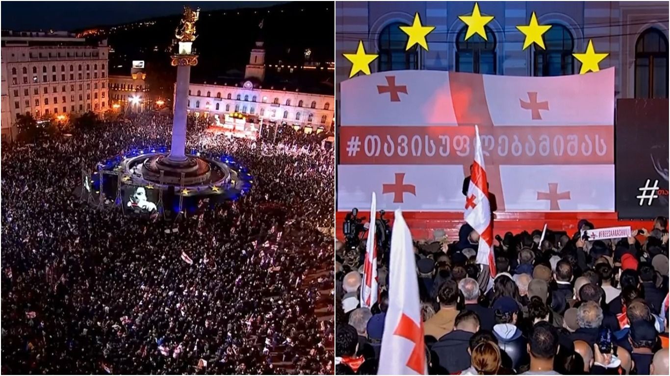 У Тбілісі понад 50 тисяч людей вийшли на акцію з вимогою звільнити Саакашвілі: фото зі столиці - Грузія новини - 24 Канал