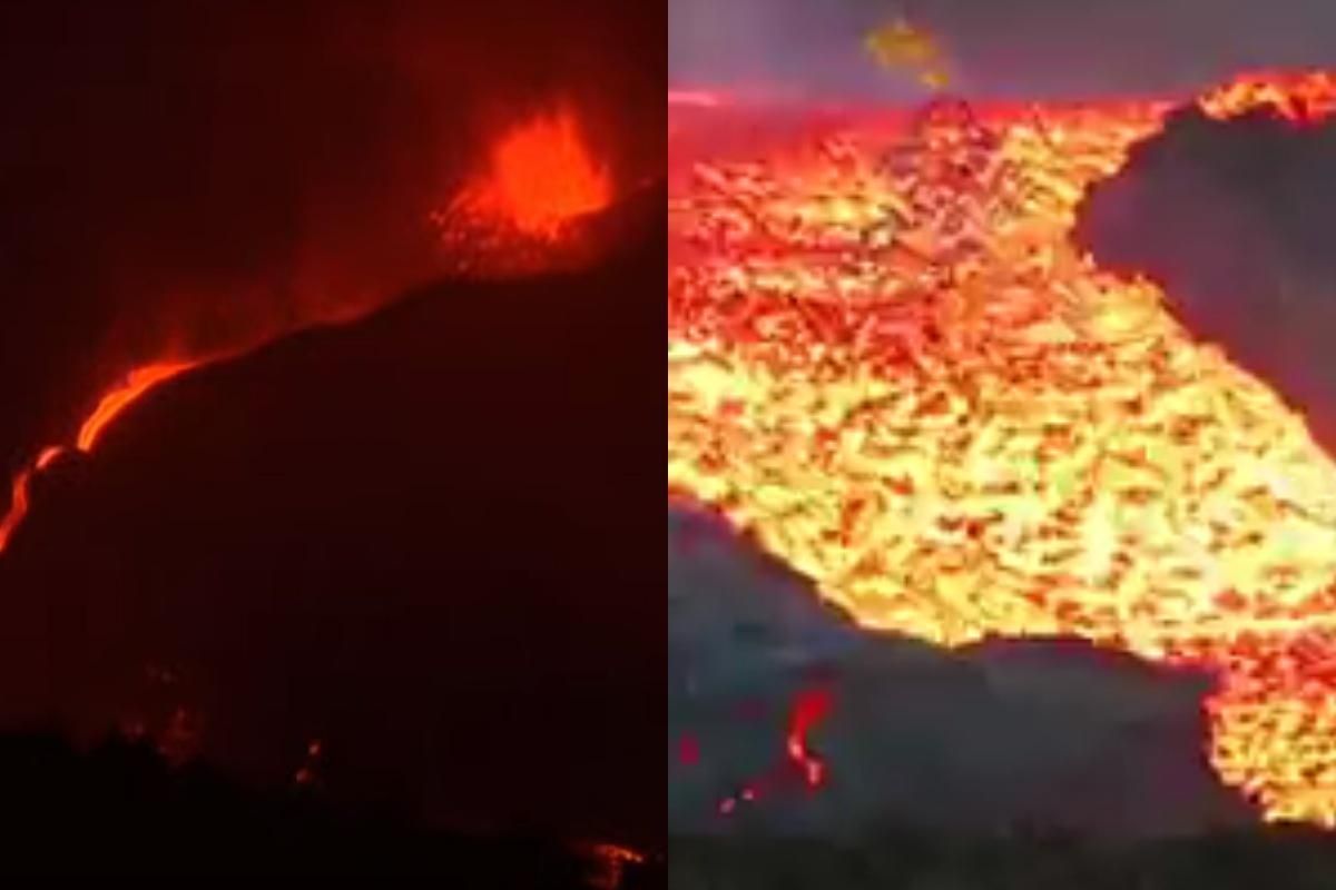 У мережі показали моторошне відео "лавового цунамі" з вулкану на острові Пальма - 24 Канал