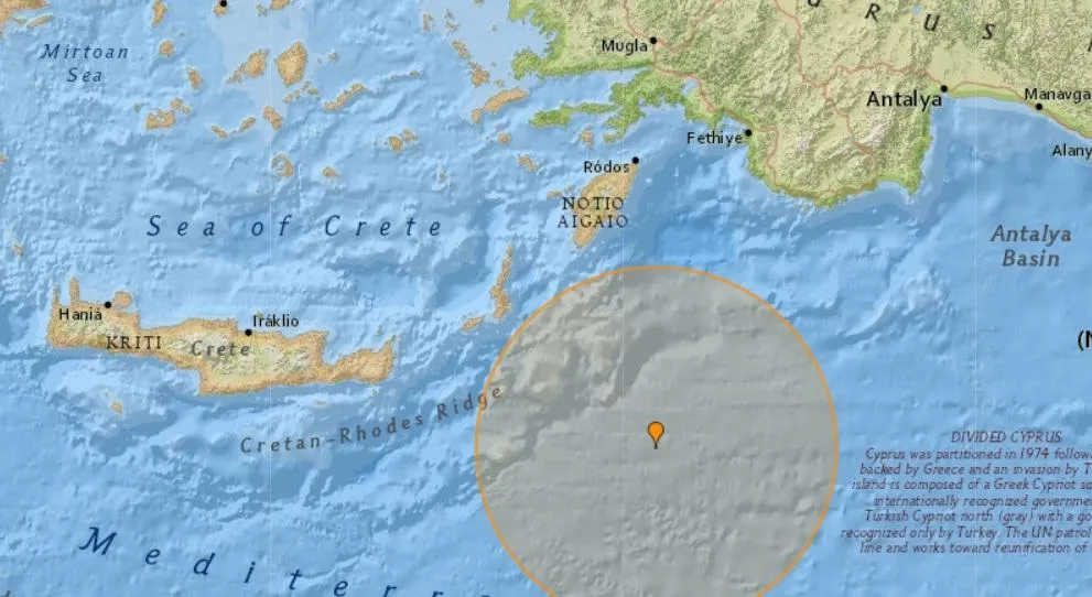 Землетрус Греція та Туреччина 19 жовтня