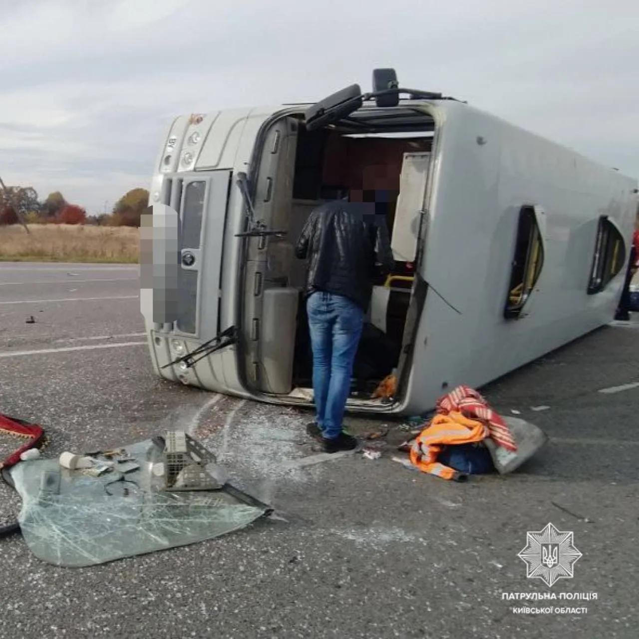 ДТП з автобусом на Київщині ДТП з автобусом на Київщині