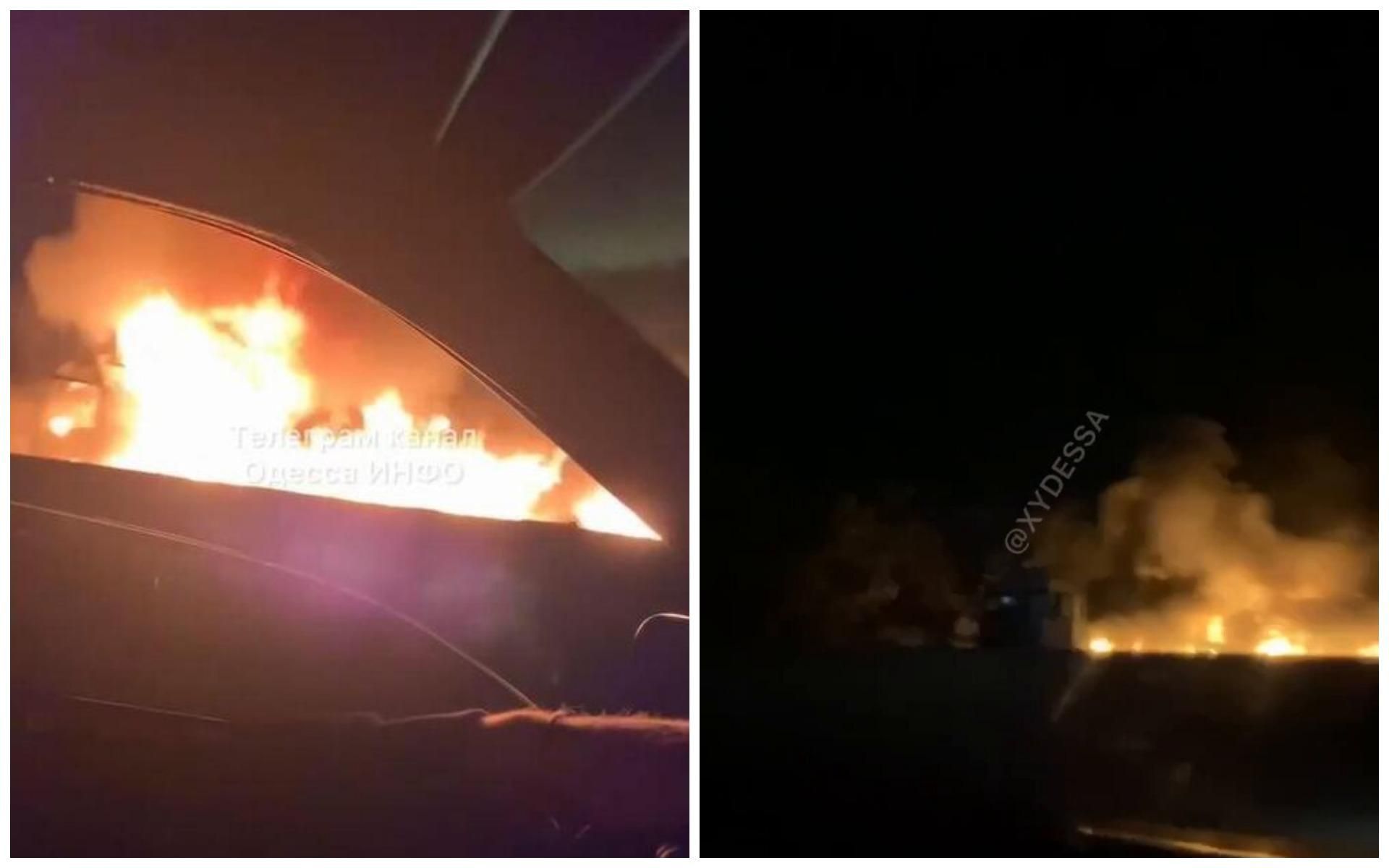 На Одещині через ДТП з фурами спалахнула масштабна пожежа : відео з місця аварії - Новини Одеси - 24 Канал