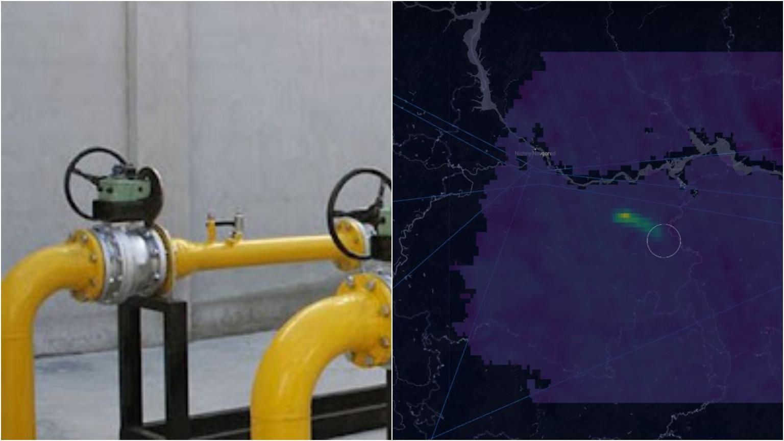 На газопроводі в Росії стався викид метану: його помітили на знімках з космосу - Новини Росії і України - 24 Канал