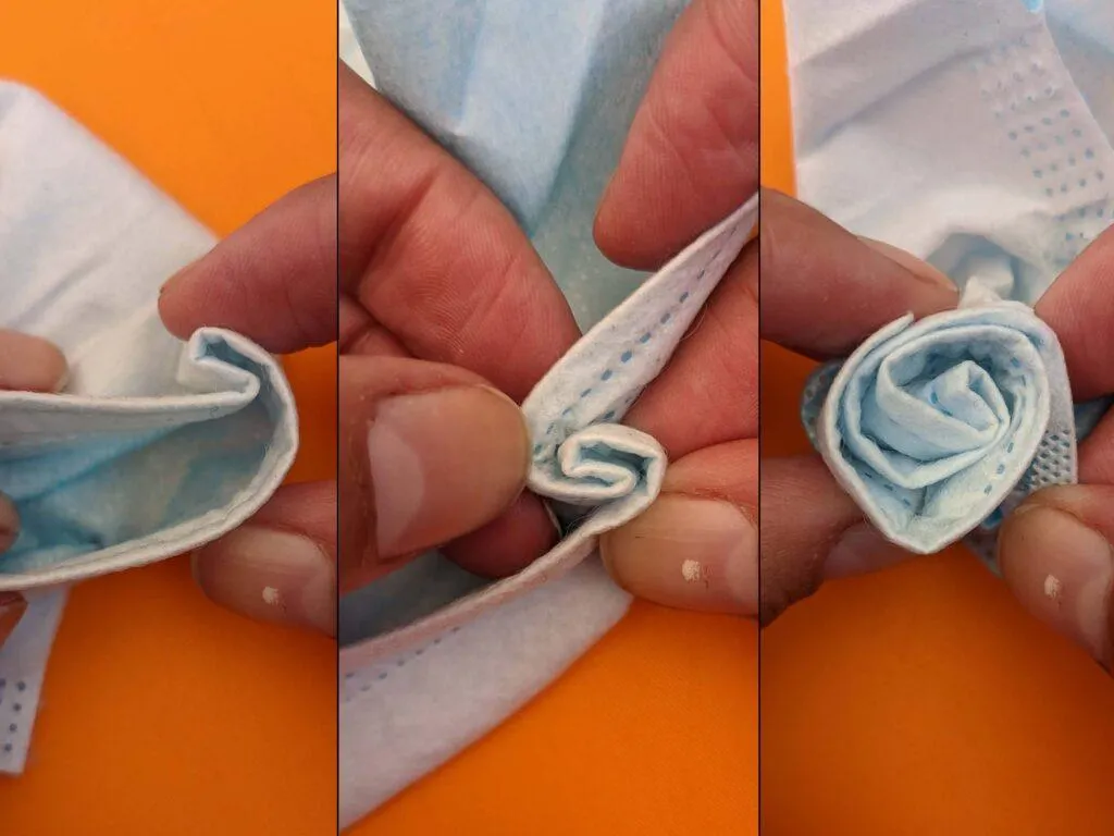 Як зробити троянду з маски Як зробити троянду з маски