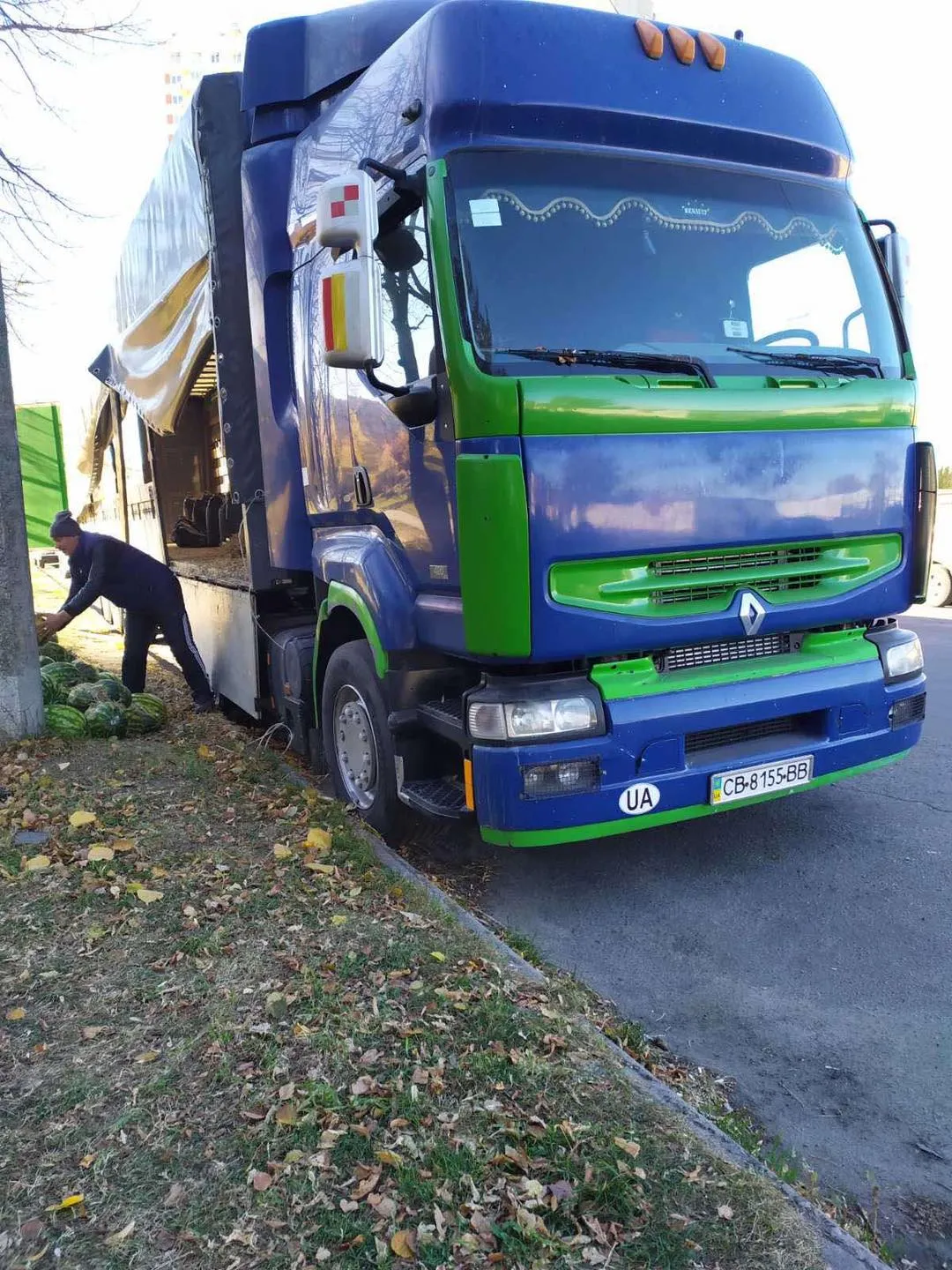 У Києві на Оболоні викинули пів вантажівки гнилих кавунів