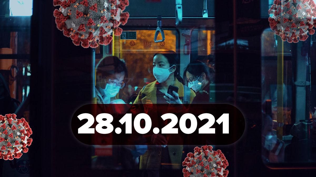 Коронавирус Украина, новости 28 октября 2021 – статистика