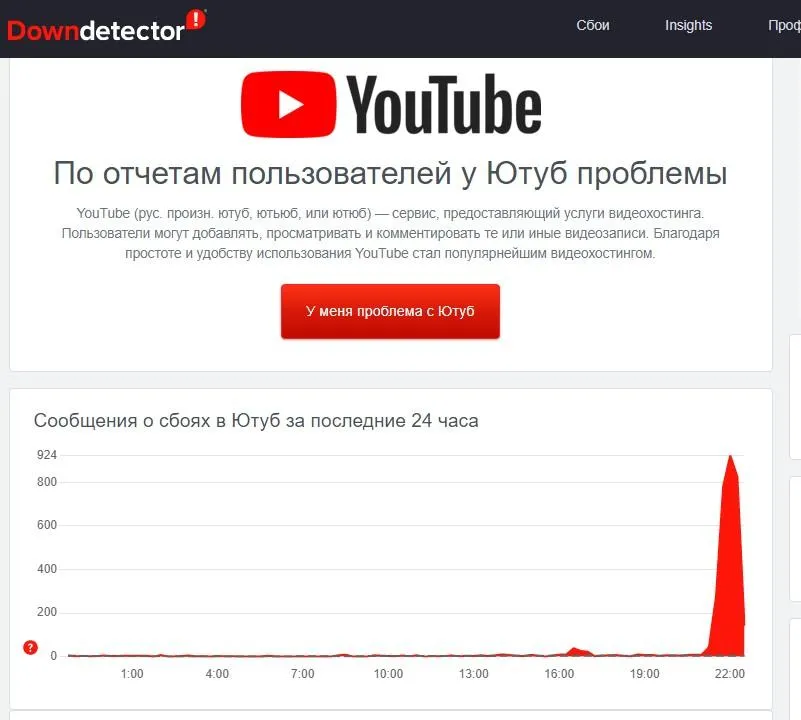 ютуб збій ютуб збій