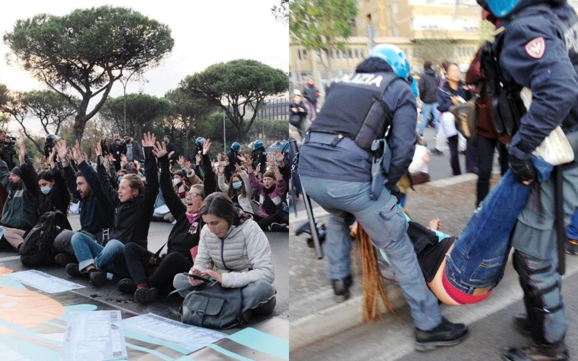 Поблизу саміту G20: в Італії екоактивісти намагались заблокувати вулицю - 24 Канал