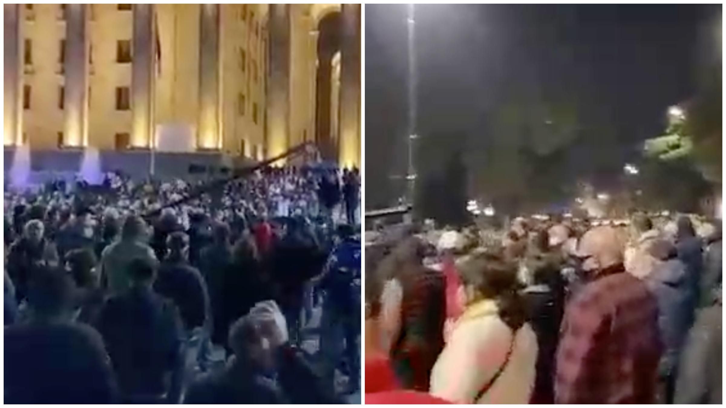 Грузинська опозиція зібрала сотні людей на протест у центрі Тбілісі: відео з місця подій - 24 Канал Грузинська опозиція зібрала сотні людей на протест у центрі Тбілісі: відео з місця подій - 24 Канал