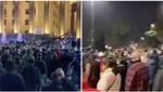 Грузинская оппозиция собрала сотни людей на протест в центре Тбилиси: видео с места событий
