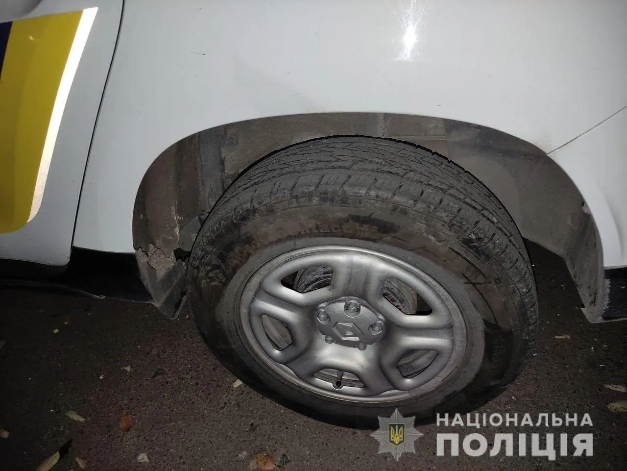 у Кам'янському чоловік зухвало побив авто поліції 