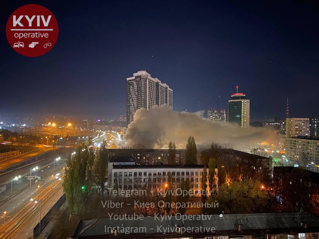 Пожежа на проспекті Перемоги у Києві
