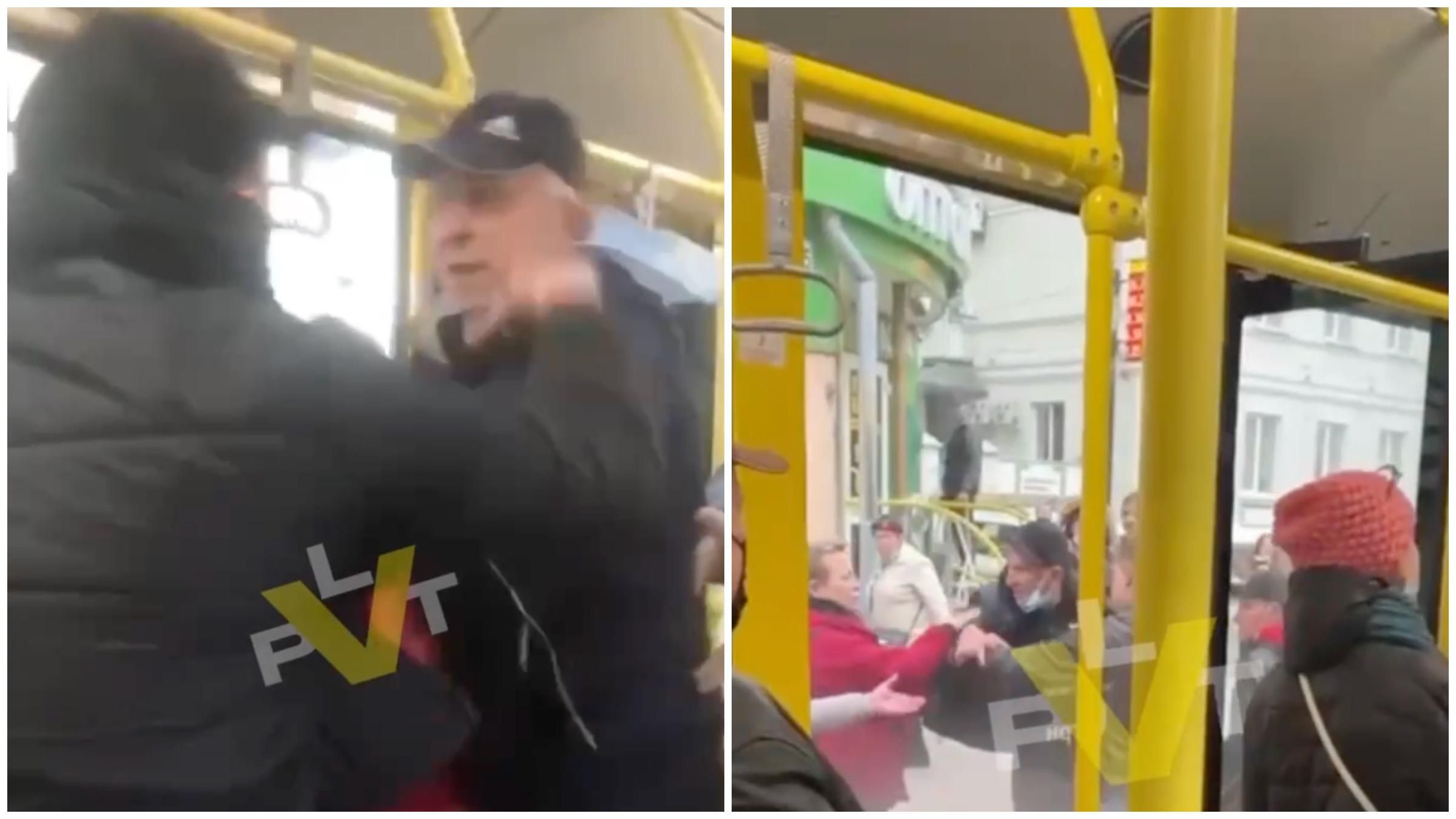 В Полтаве люди подрались за последнее сидячее место в троллейбусе: шокирующее видео