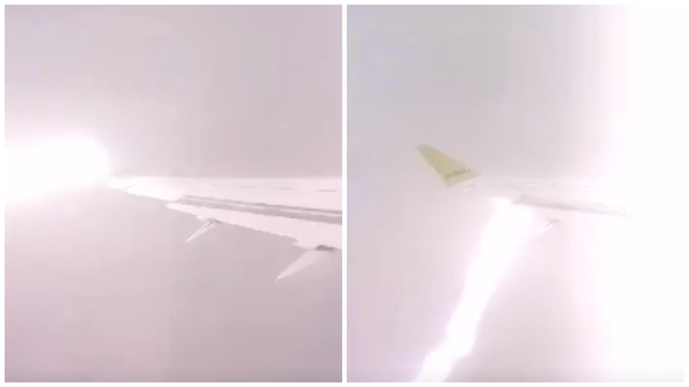 Блискавка влучила у пасажирський літакAirBaltic: моторошний момент потрапив на відео - 24 Канал Блискавка влучила у пасажирський літакAirBaltic: моторошний момент потрапив на відео - 24 Канал