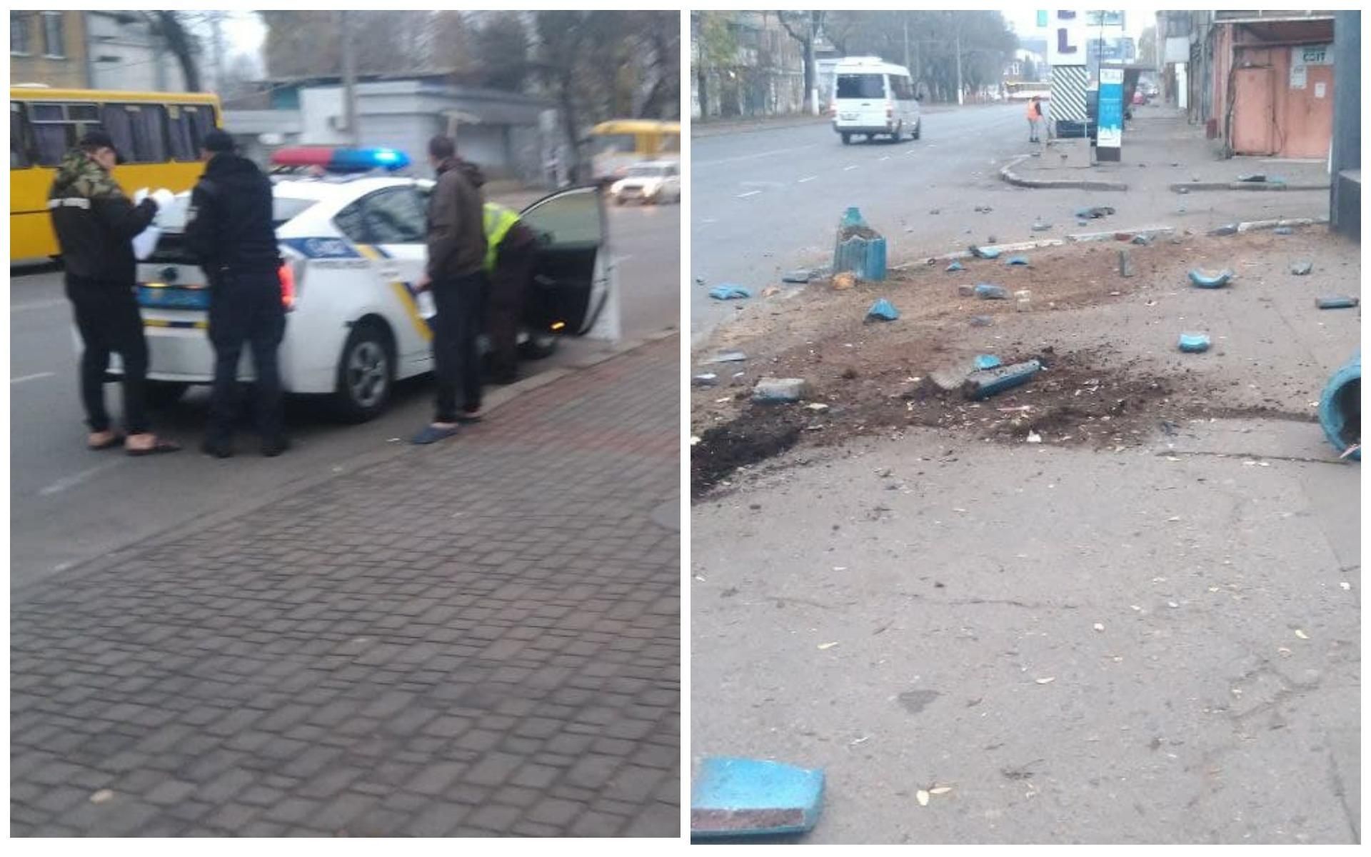 В Одесі "перегонець" зніс дві клумби та злетів з дороги - Новини Одеси - 24 Канал В Одесі "перегонець" зніс дві клумби та злетів з дороги - Новини Одеси - 24 Канал