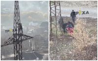 В Харькове женщина вылезла на высоковольтную линию, чтобы покончить с собой: видео с места 