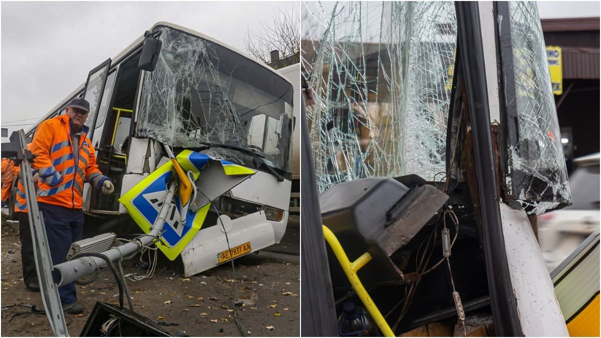 В Днепре маршрутка мощно снесла светофор: фото и видео с места происшествия В Днепре маршрутка мощно снесла светофор: фото и видео с места происшествия