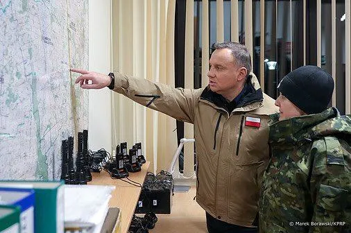 Дуда на кордоні з Білоруссю Дуда на кордоні з Білоруссю