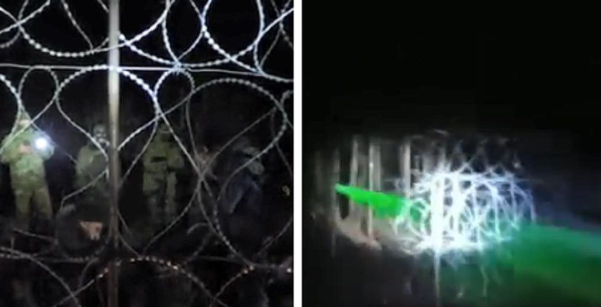 Белорусские силовики гонят мигрантов на ограждение и слепят поляков лазерами