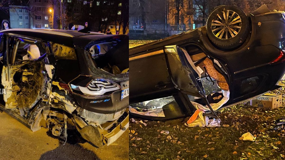 Жесткая авария с опрокидыванием в Харькове: в каком состоянии пострадавшие