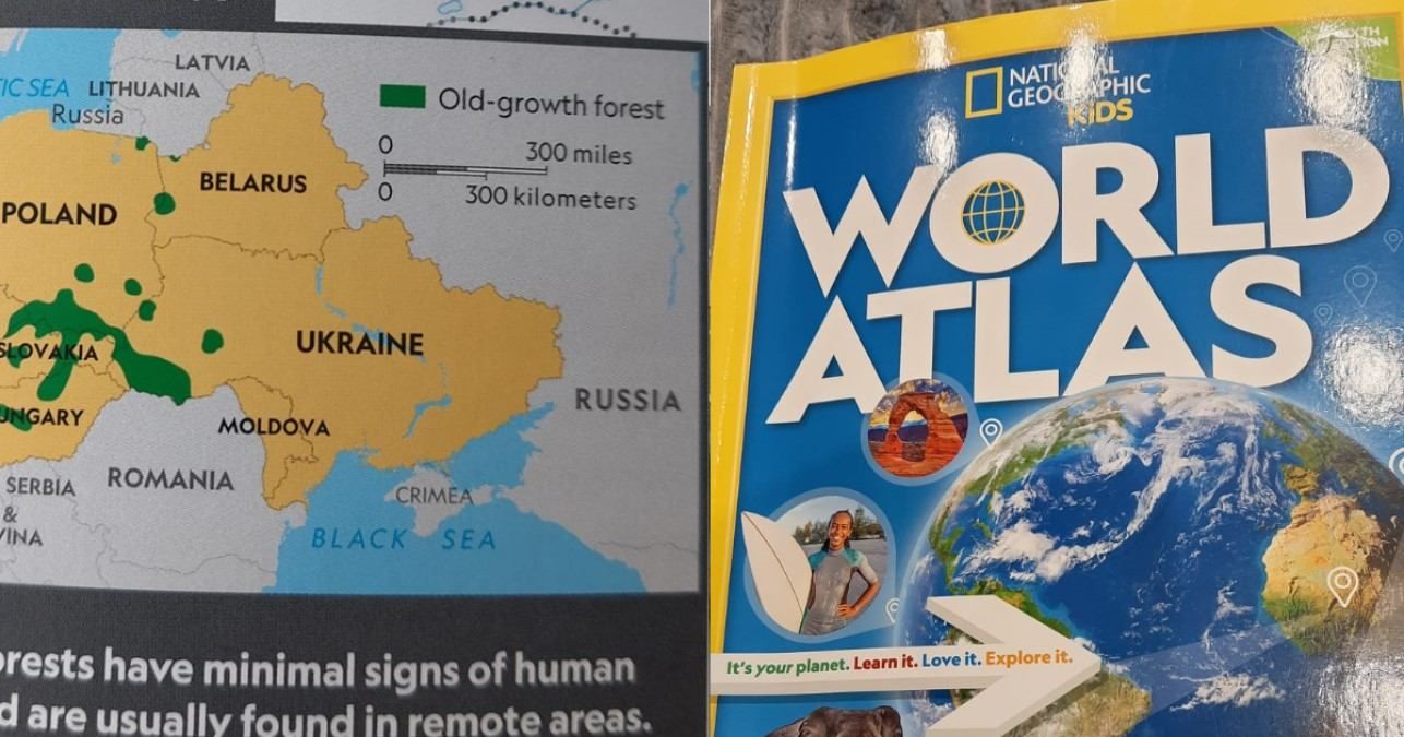 Детский атлас от National Geographic показал украинский Крым в составе России: фото Детский атлас от National Geographic показал украинский Крым в составе России: фото