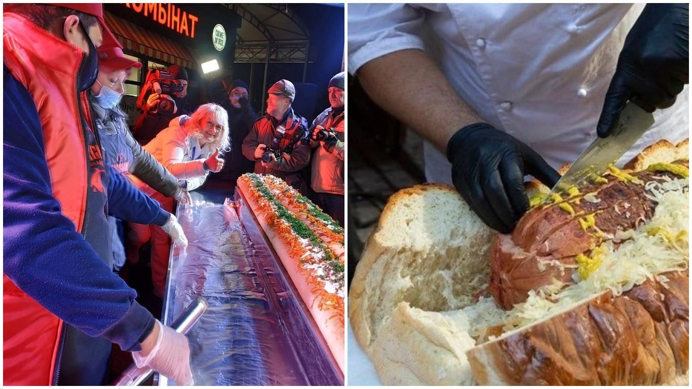 У Харкові приготували найбільший в Україні хот-дог: фото 2-метрового велетня - Новини Харкова - Харків