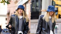 Ельза Госк захопила модним образом у шкіряному плащі та панамі: бездоганне фото