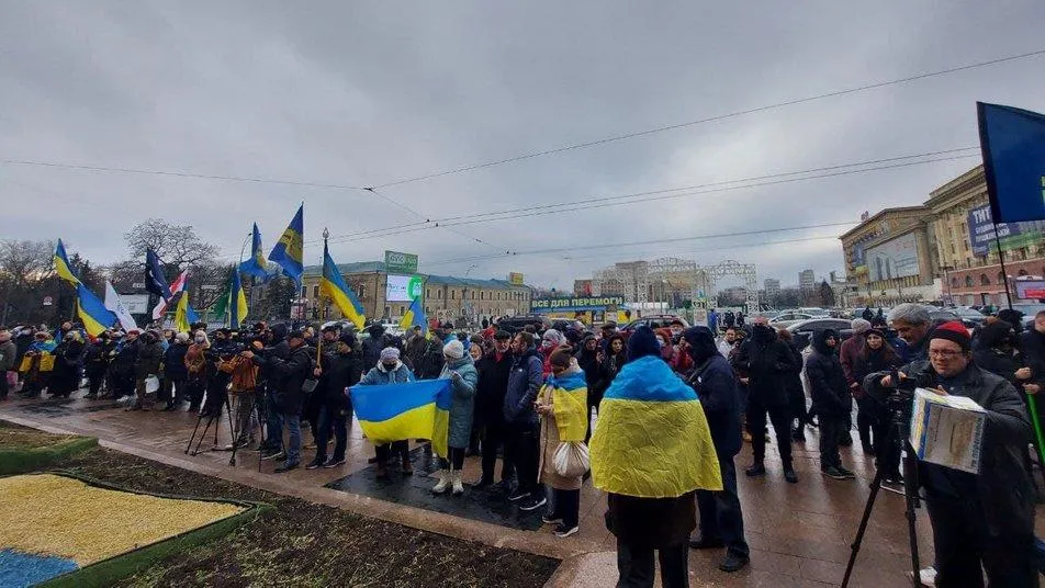 У Харкові на акцію вийшли 200 людей У Харкові на акцію вийшли 200 людей