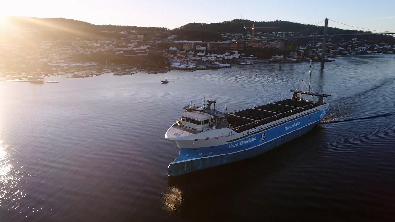 У Норвегії представили перший у світі автономний електричний контейнеровоз - Новини технологій - Техно